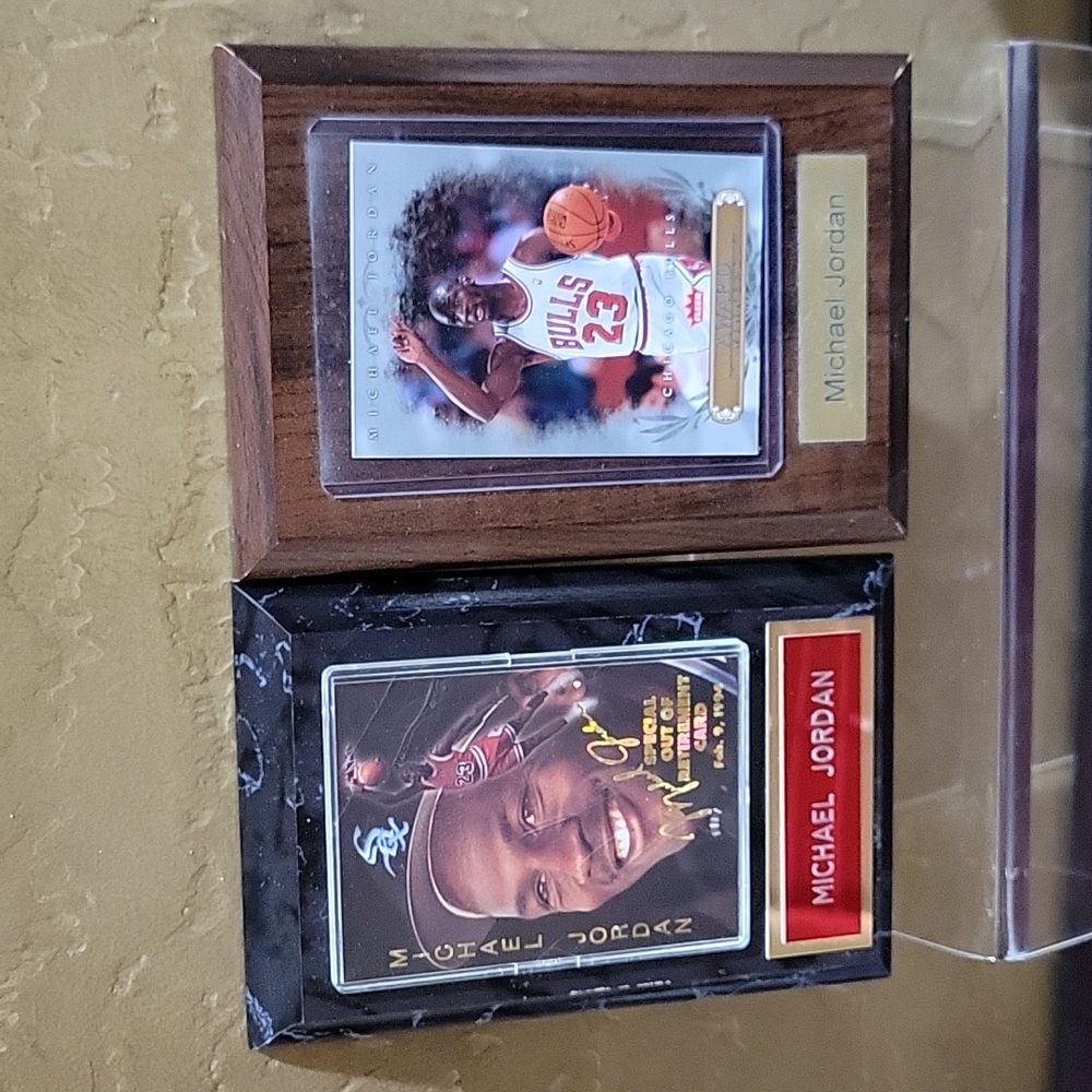 Vintage Michael Jordan 4x6 Card Plaque Bundle With Ca… Gem